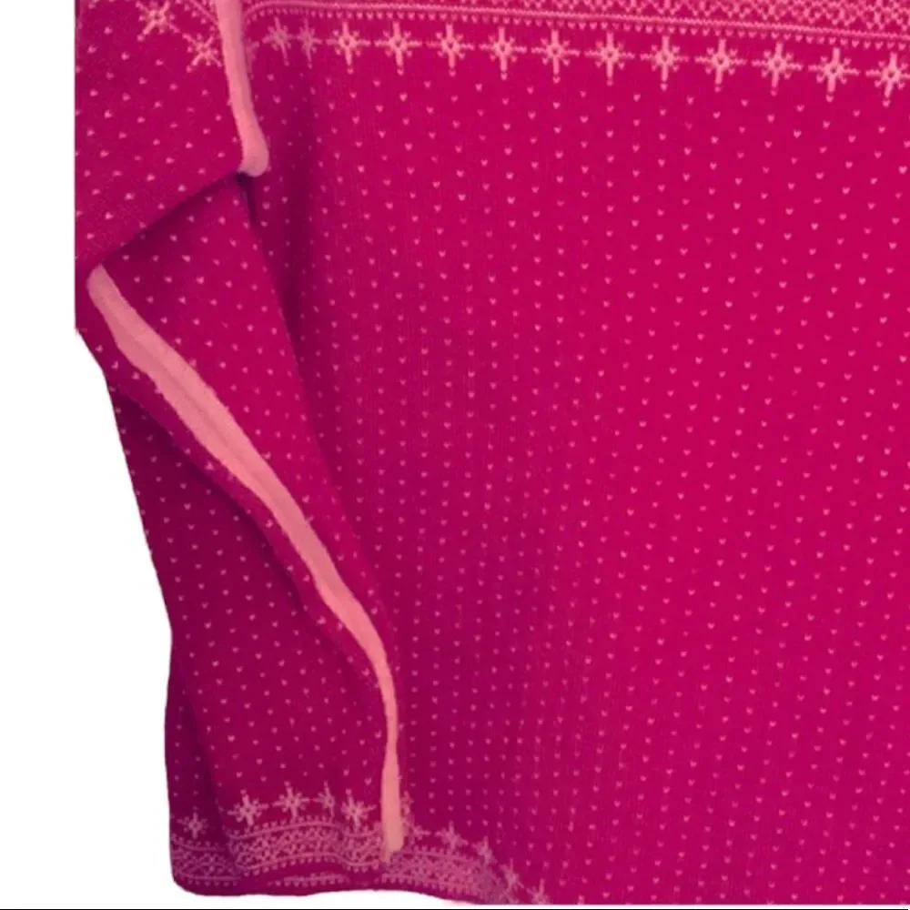 Rugged Bear Girls Sweater Pink Nordic Wool Blend - Size 10 - Picture 4 of 7